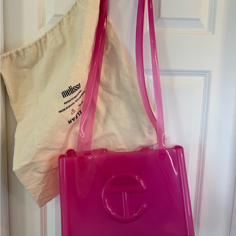 Telfar Melissa Hot Pink Transparent Tote Bag